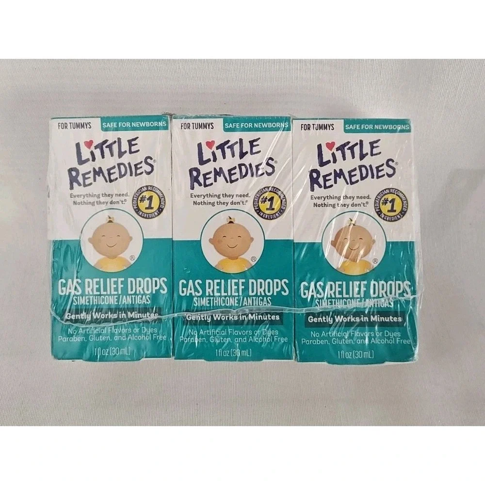 Little Remedies Gas Relief Drops Safe For Newborns 1 FL OZ X Pack of 3 Exp 11/25